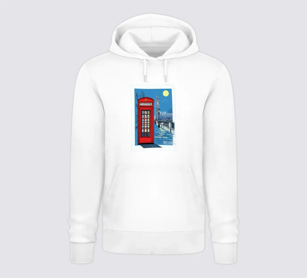 Telephone Box felpa con cappuccio da Rocket68