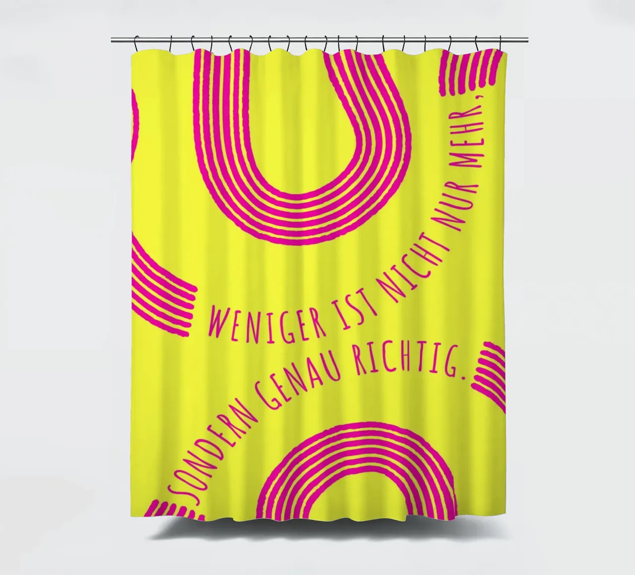 MENO NON È SOLO PIÙ, MA ANCHE GIUSTO tenda da doccia da DigiWunderwerk