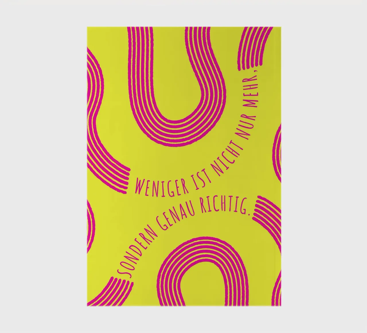 LESS IS NOT ONLY MORE, BUT JUST RIGHT notebook by DigiWunderwerk