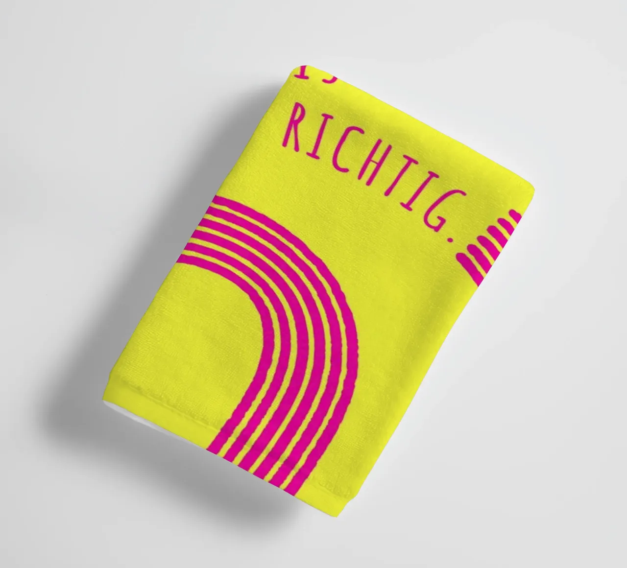 LESS IS NOT ONLY MORE, BUT JUST RIGHT towel by DigiWunderwerk