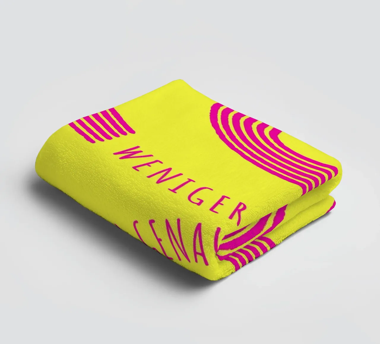 LESS IS NOT ONLY MORE, BUT JUST RIGHT towel by DigiWunderwerk