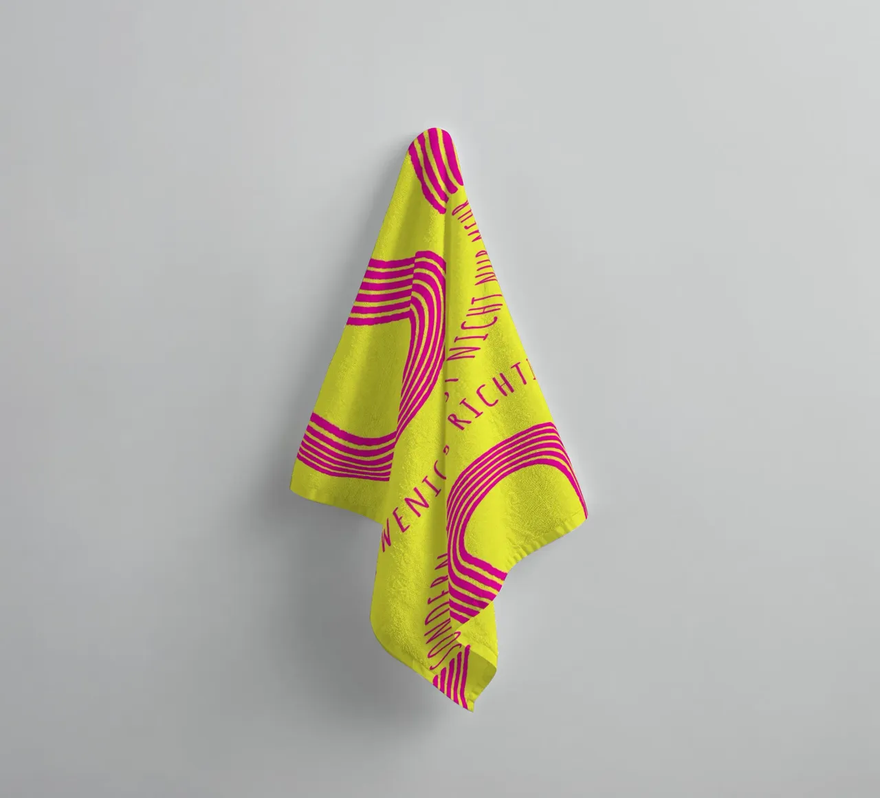 LESS IS NOT ONLY MORE, BUT JUST RIGHT towel by DigiWunderwerk
