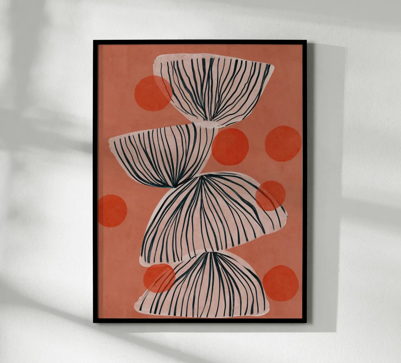 Amber Bubbles poster con telaio in alluminio da treechild