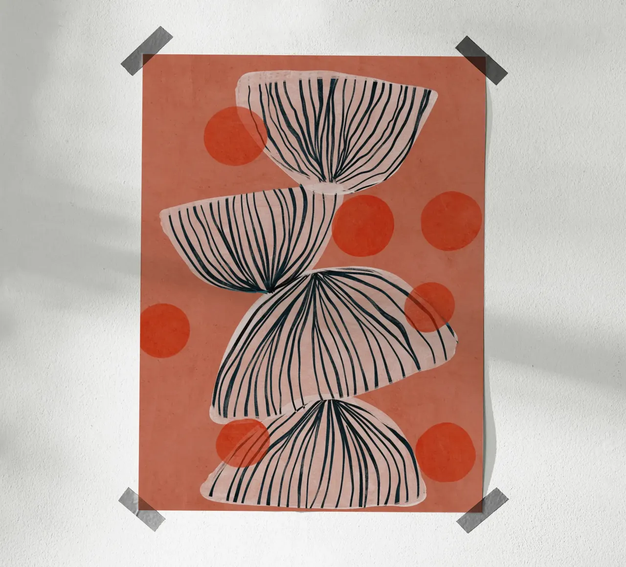 Amber Bubbles poster con telaio in alluminio da treechild