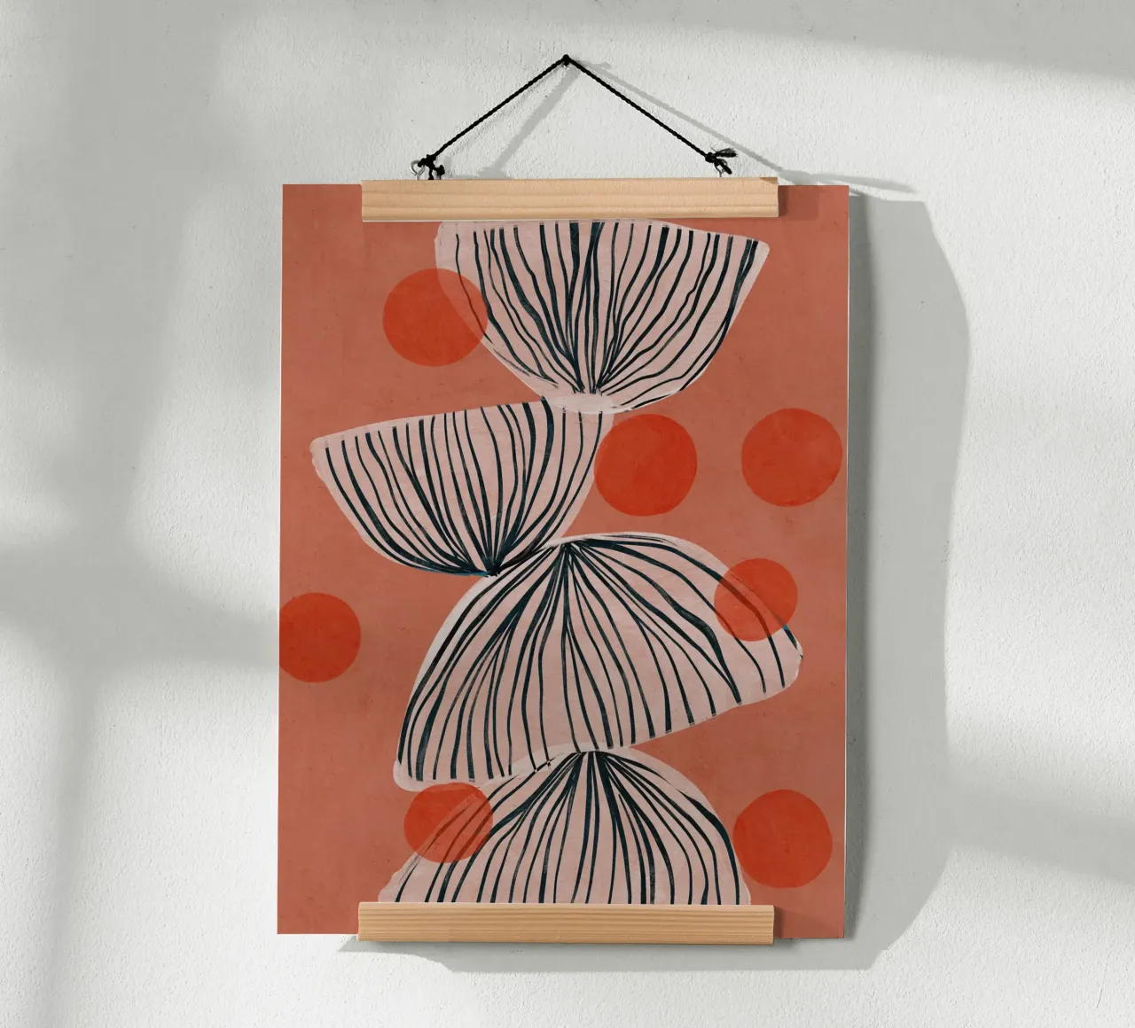 Amber Bubbles poster con telaio in alluminio da treechild