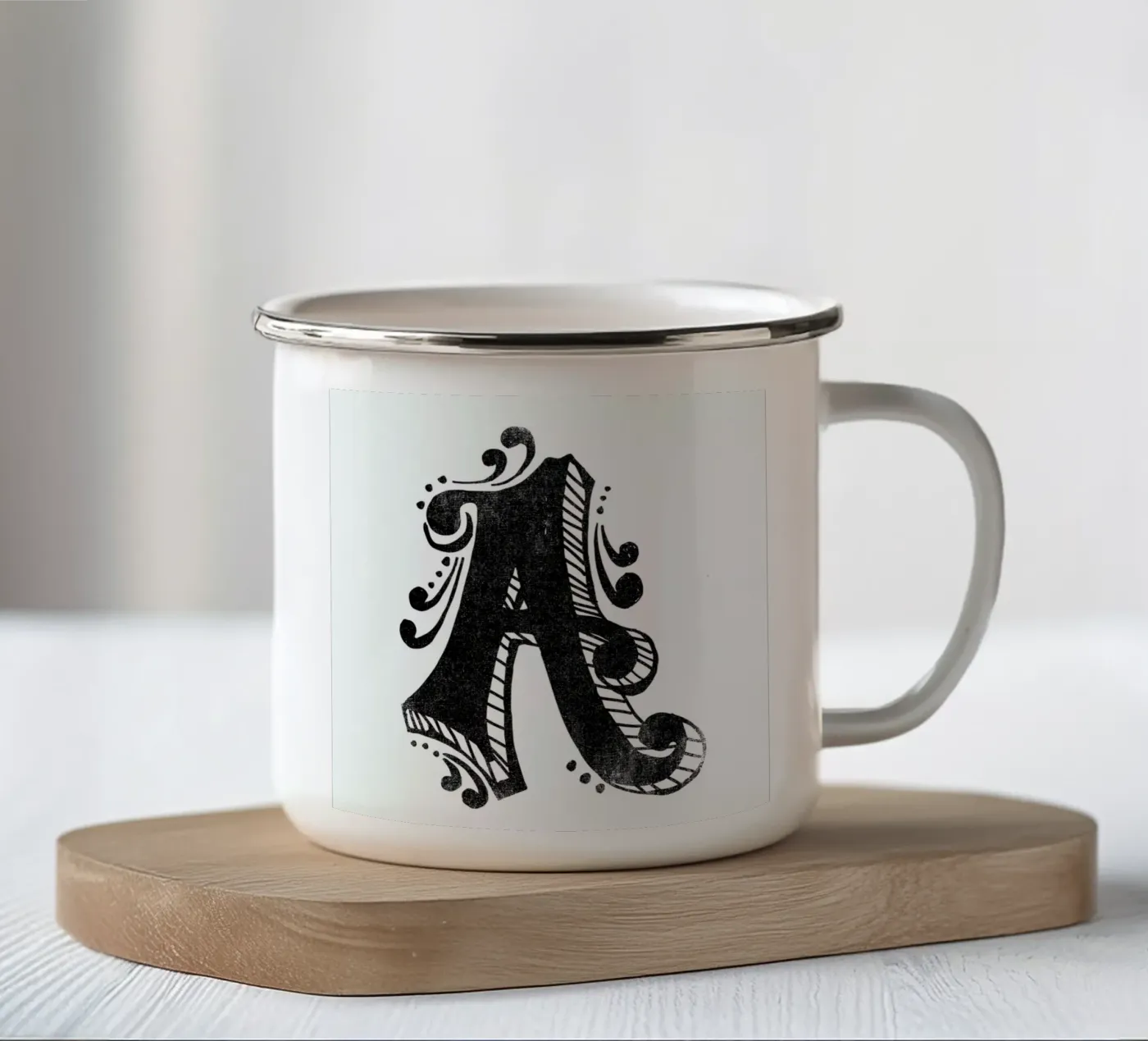 A enamel mug by Matthew Taylor Wilson