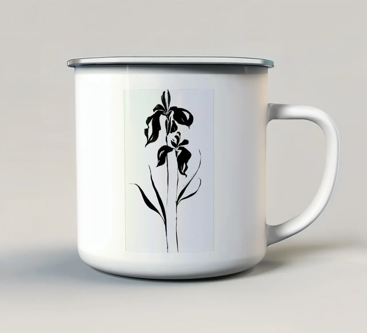 Orchid 4 tazza in smalto da Marina Guiu