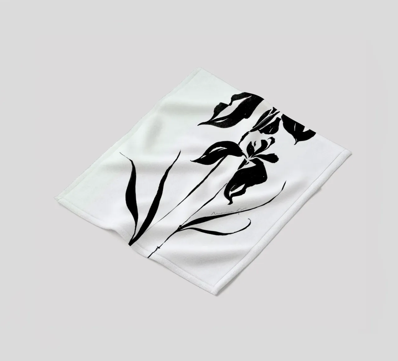 Orchid 4 fleece blanket by Marina Guiu