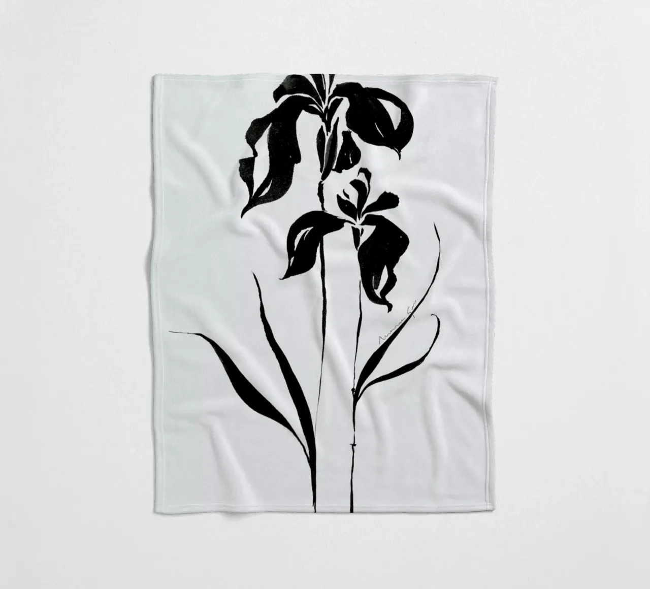 Orchid 4 fleece blanket by Marina Guiu