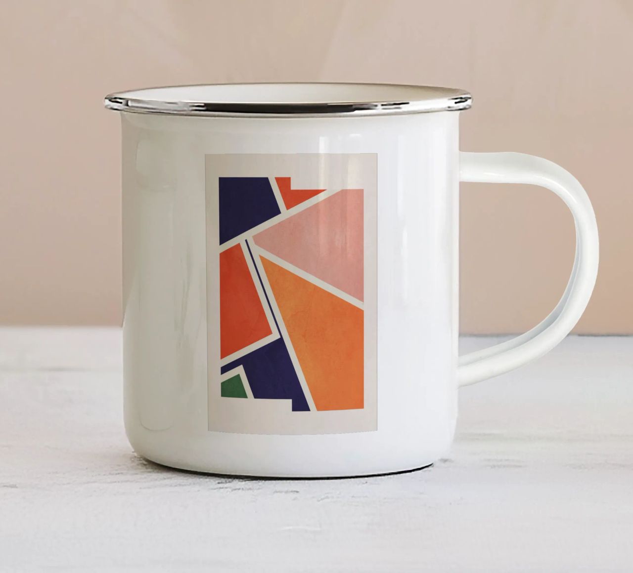 Astrazione moderna 16 tazza in smalto da Gaite