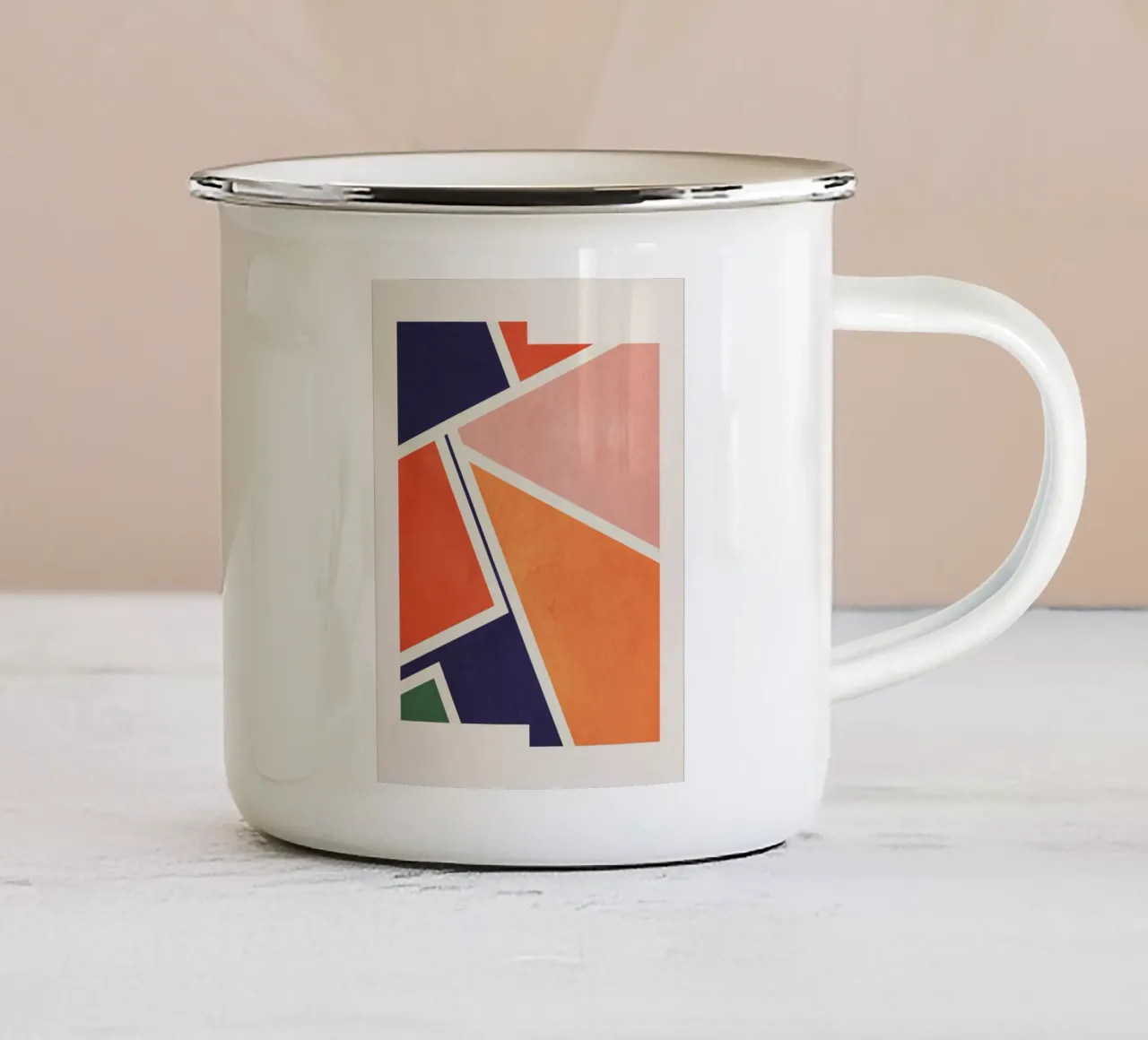 Astrazione moderna 16 tazza in smalto da Gaite