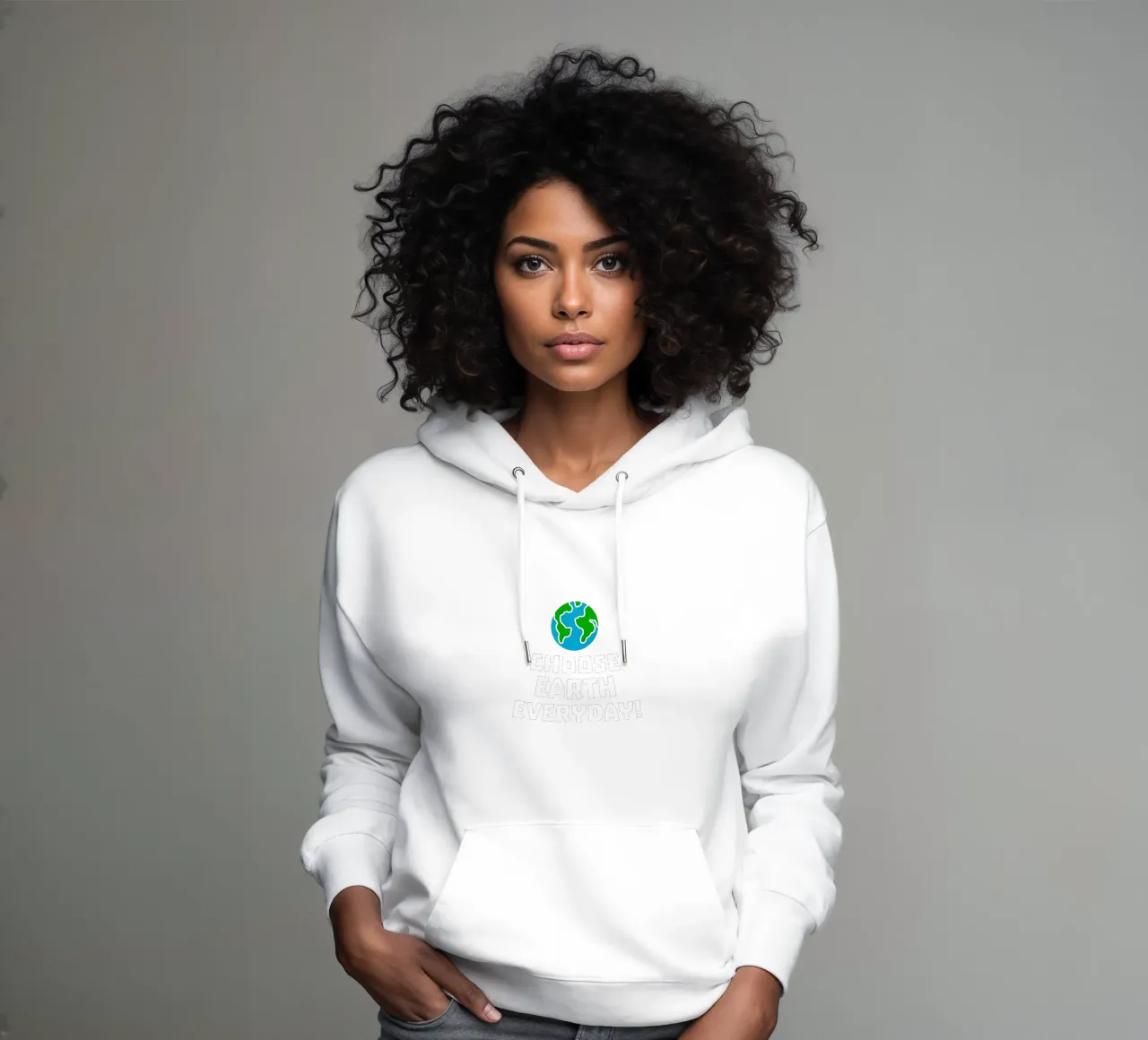 Choose earth everyday felpa con cappuccio da greencitiesmovement