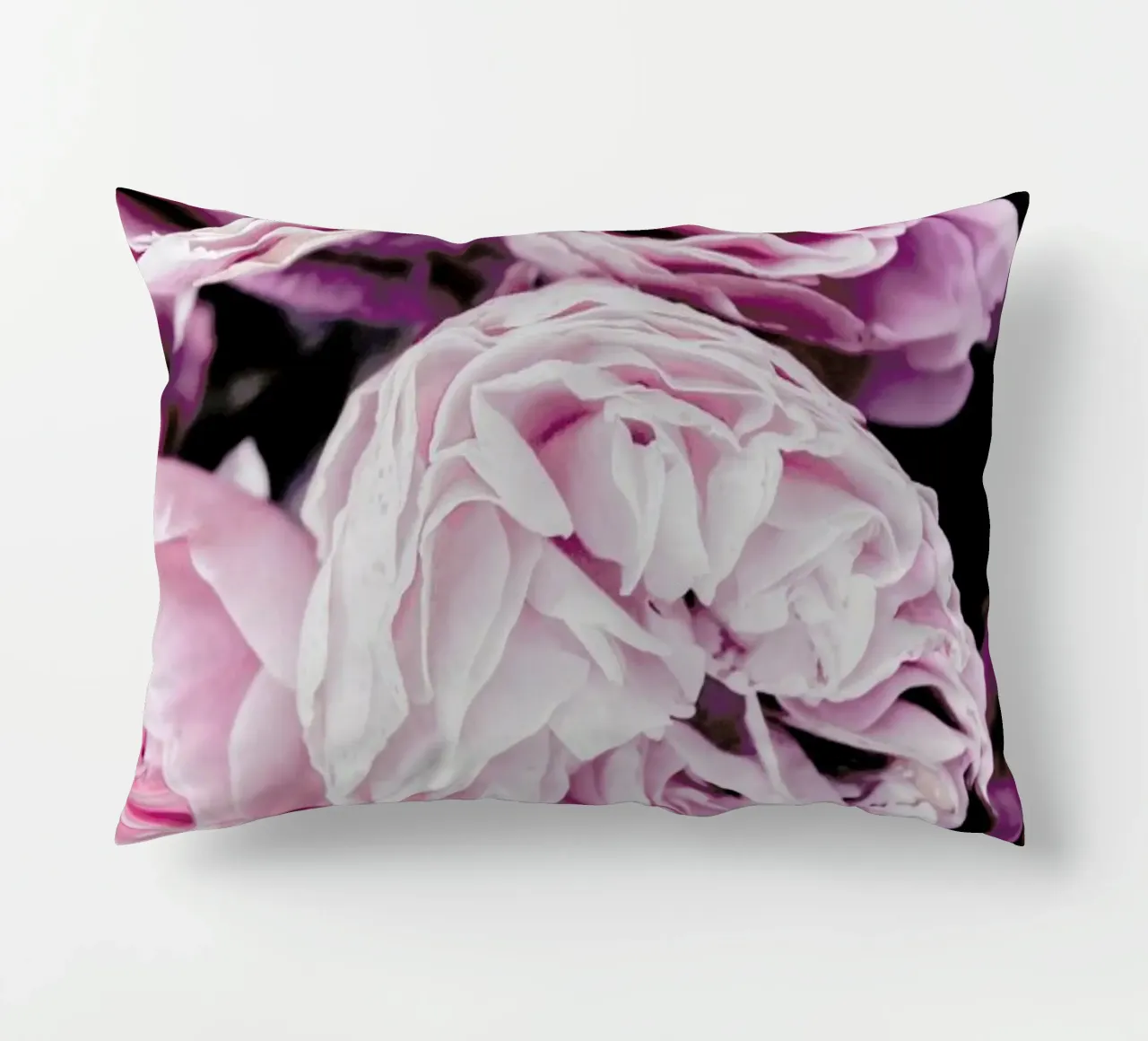 Pink flowers II decorative cushion by Victoria Frost