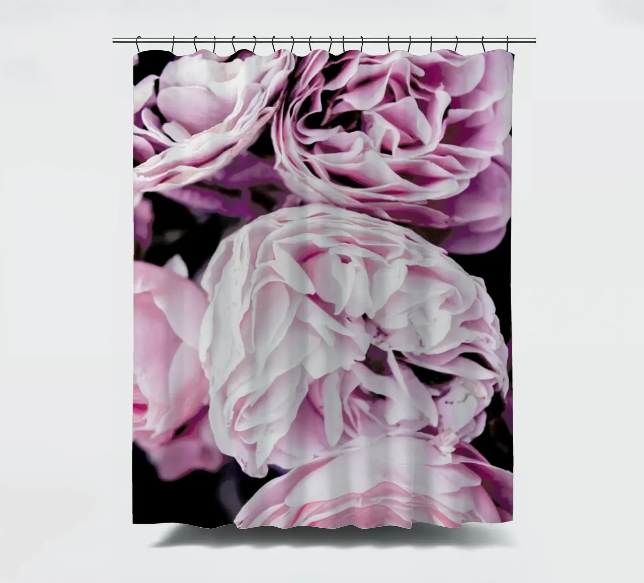 Pink flowers II shower curtain by Victoria Frost