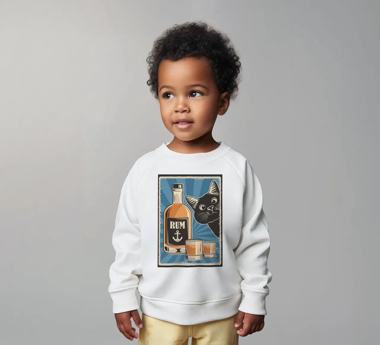 Rum e gatto felpa neonato da Monique A Hooper