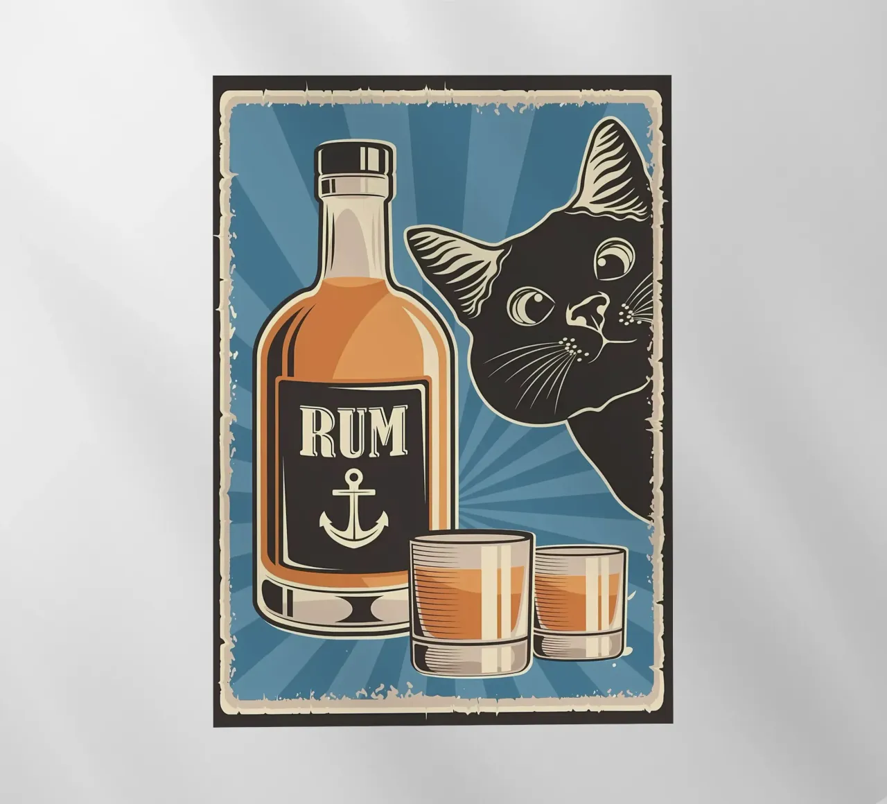 Rum e gatto pellicola backlit da Monique A Hooper