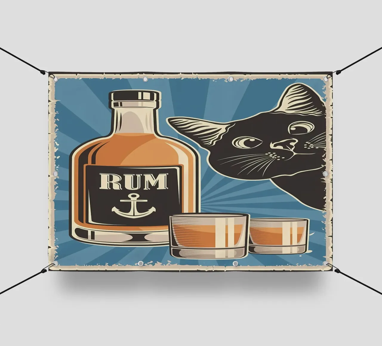 Rum e gatto telo in pvc da Monique A Hooper