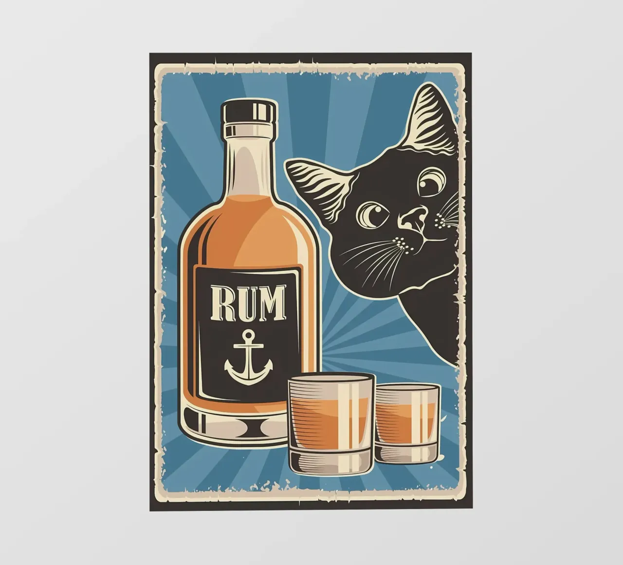 Rum e gatto telo in pvc da Monique A Hooper