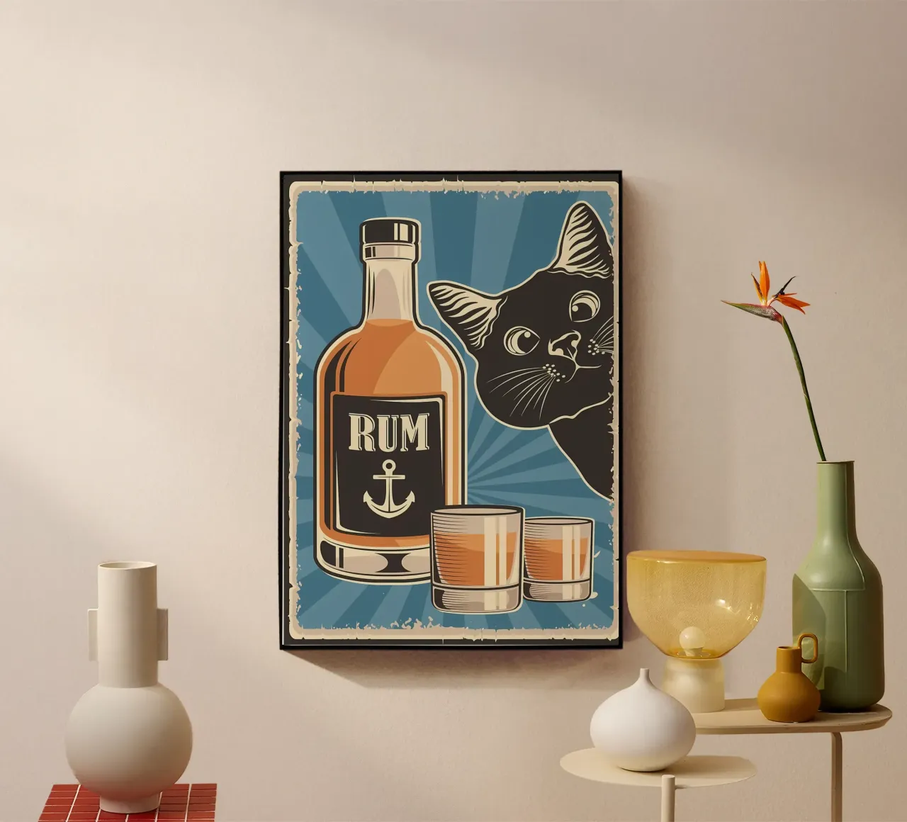 Rum e gatto plexiglass da Monique A Hooper