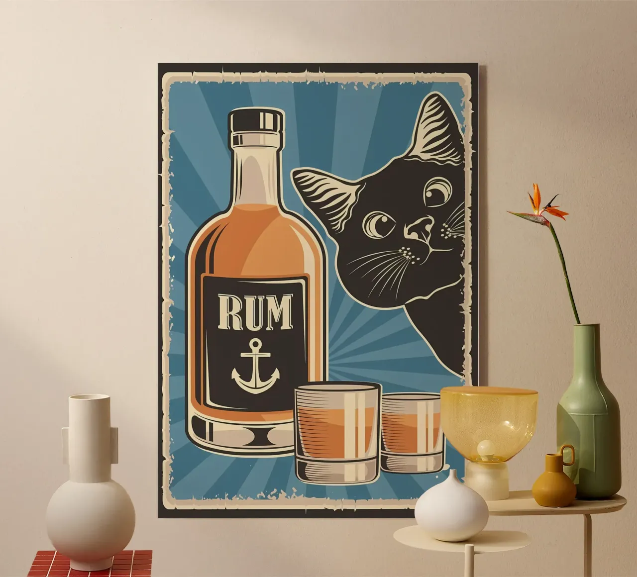 Rum e gatto plexiglass da Monique A Hooper