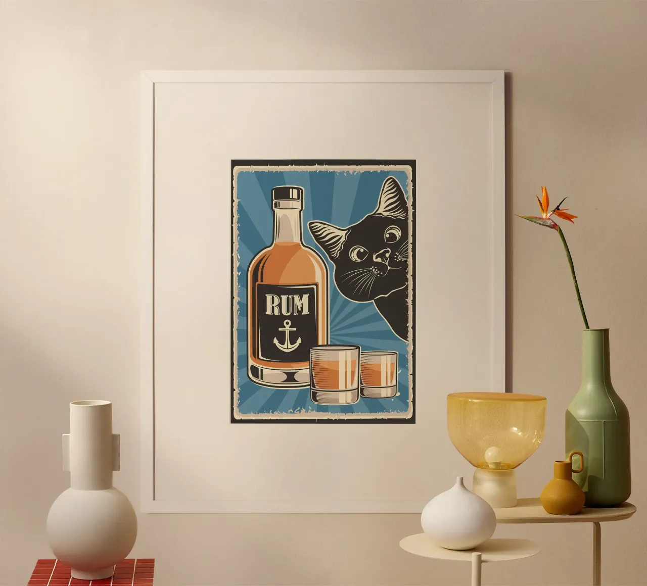 Rum e gatto poster da Monique A Hooper