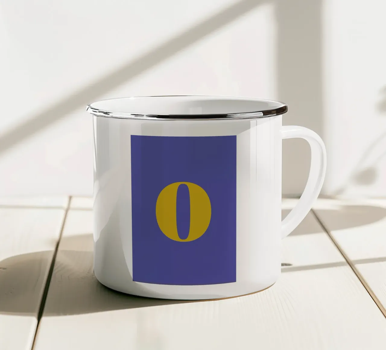 Blue Number 0 tazza in smalto da Studio One