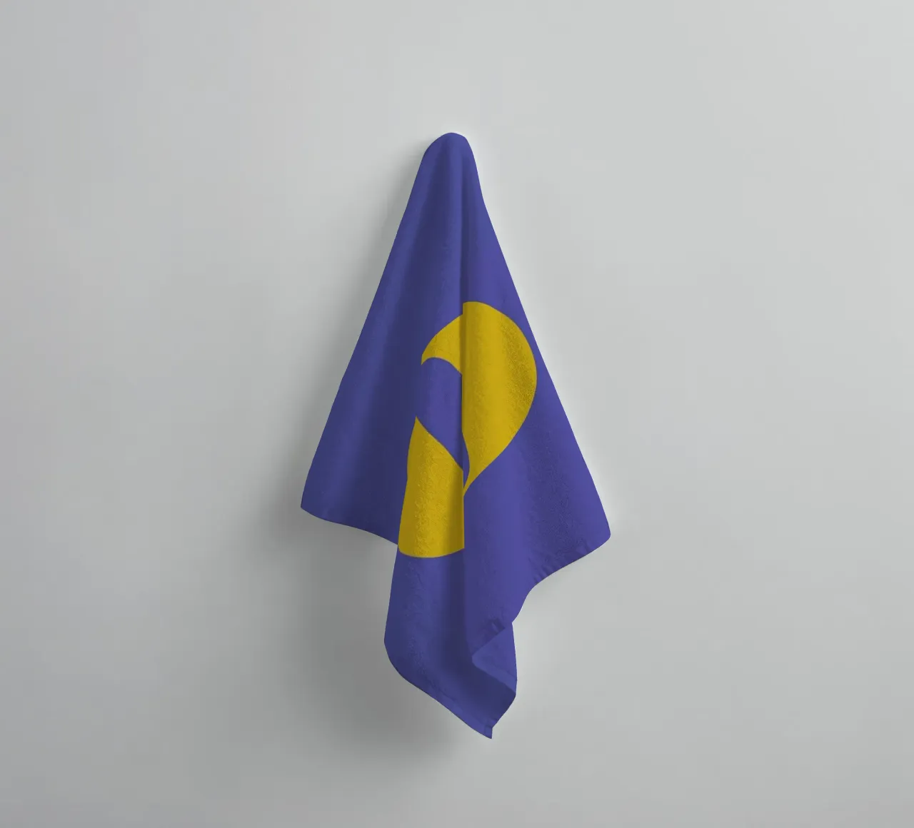 Blue Number 0 towel by Studio One