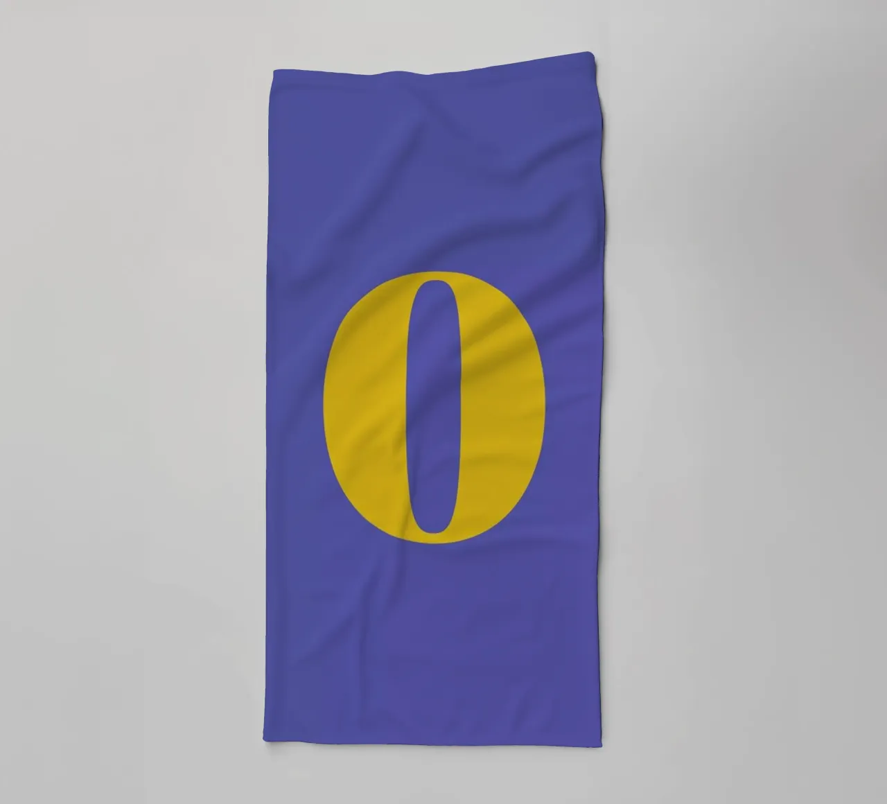 Blue Number 0 towel by Studio One