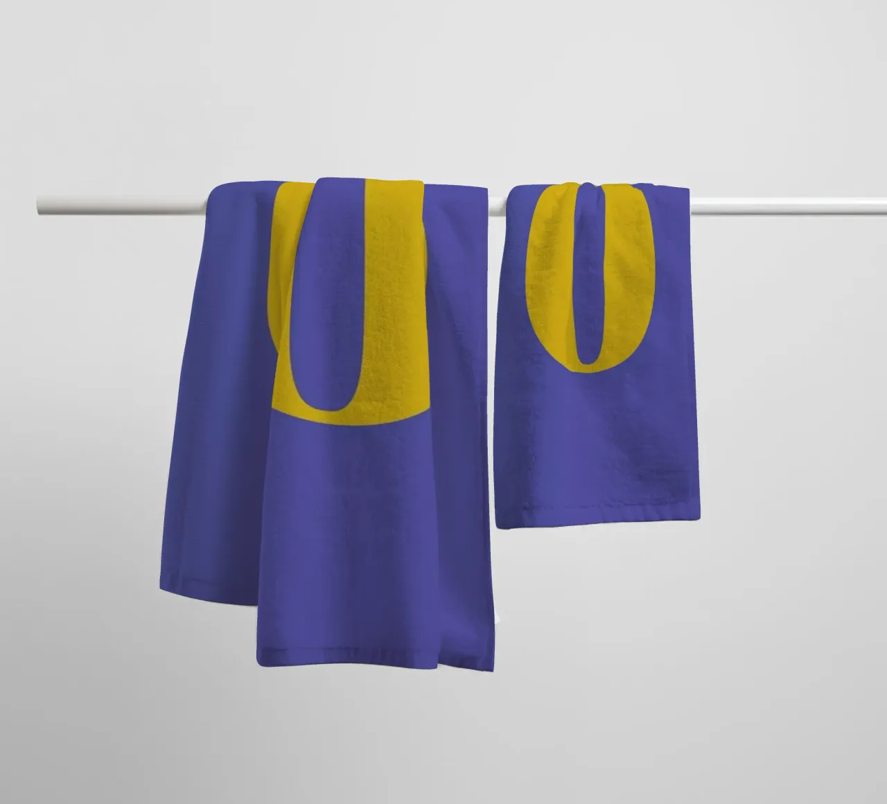 Blue Number 0 towel by Studio One