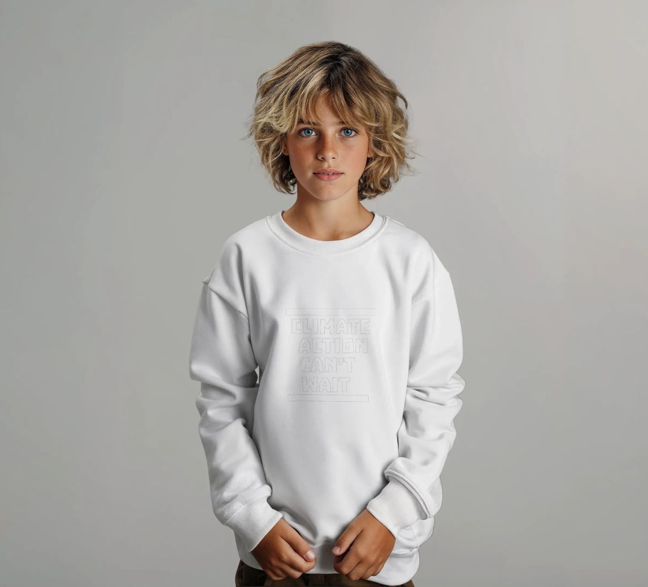 Climate action can't wait felpa bambino da greencitiesmovement