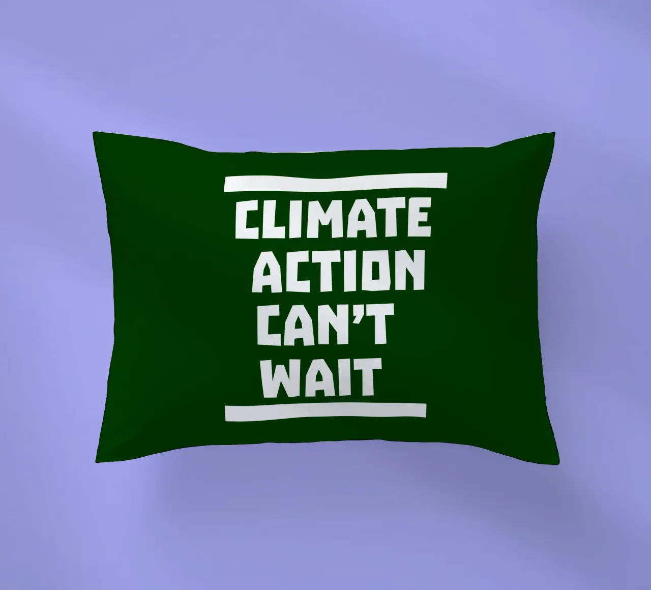 Climate action can't wait cojín de greencitiesmovement