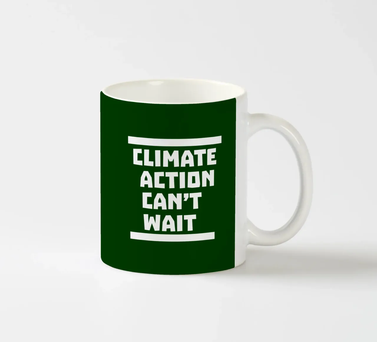 Climate action can't wait taza de cerámica de greencitiesmovement