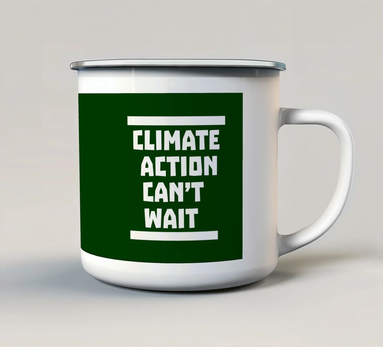 Climate action can't wait tazza in smalto da greencitiesmovement