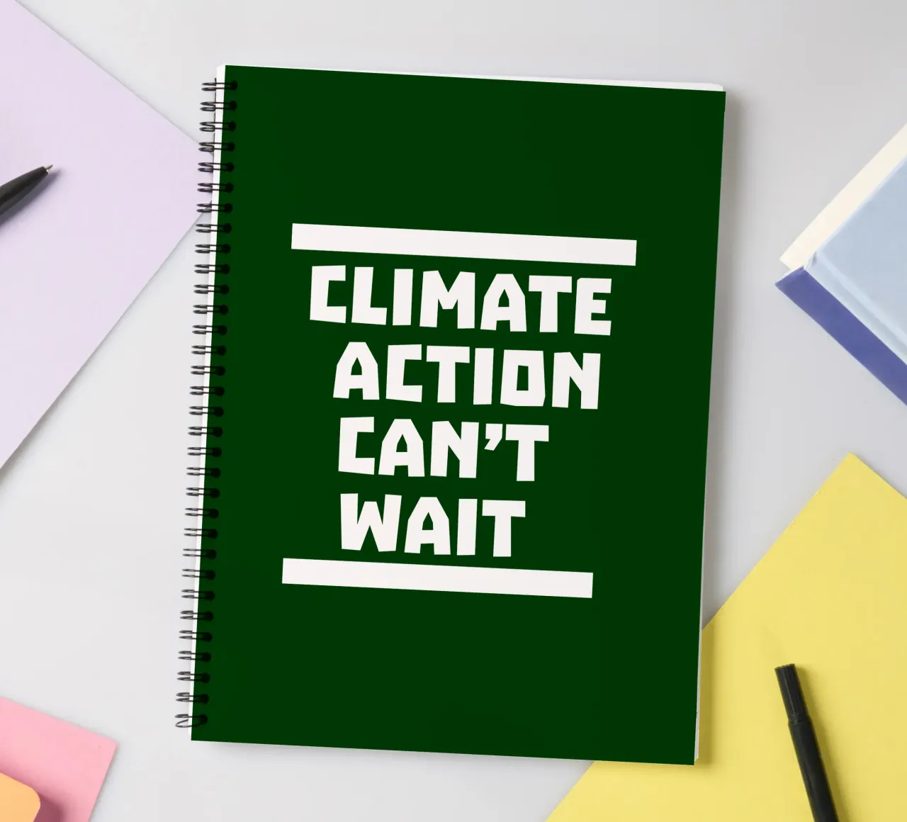 Climate action can't wait spiral notebook by greencitiesmovement