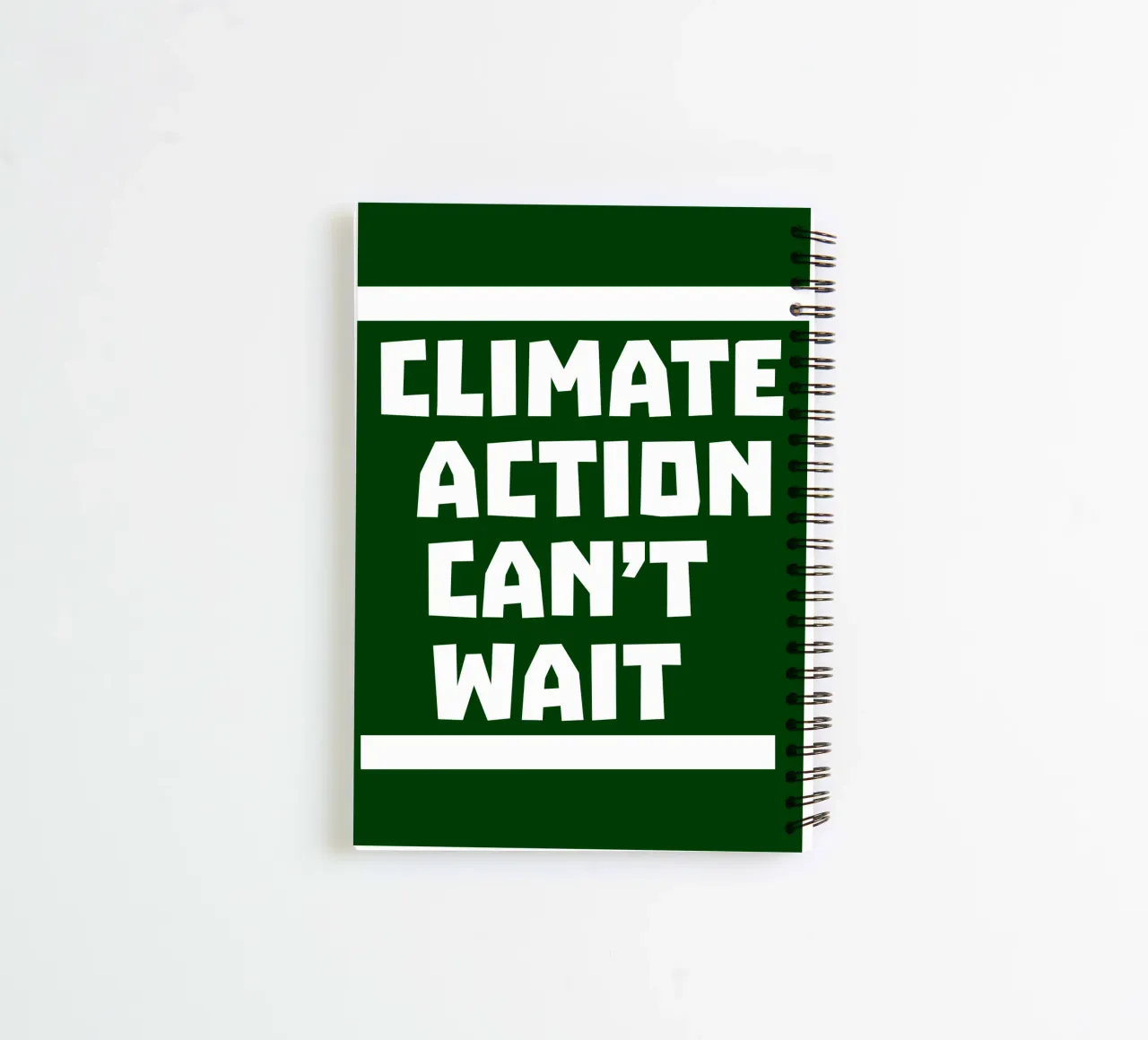 Climate action can't wait spiral notebook by greencitiesmovement