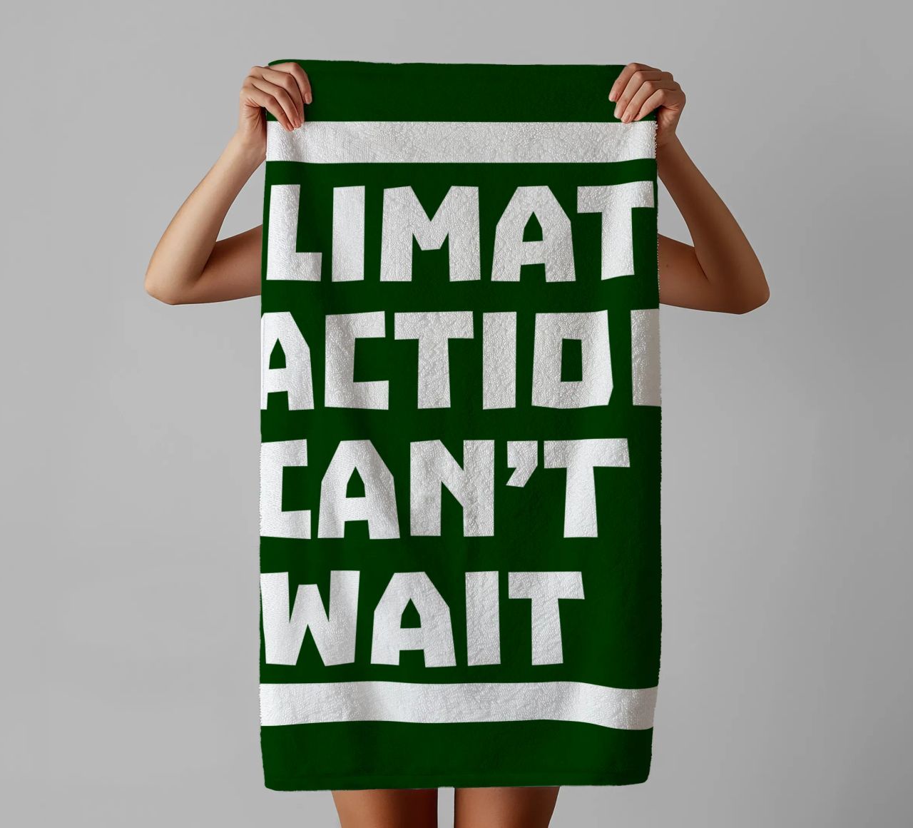 Climate action can't wait asciugamano da bagno da greencitiesmovement