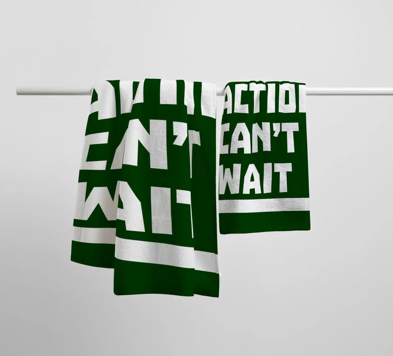 Climate action can't wait asciugamano da bagno da greencitiesmovement