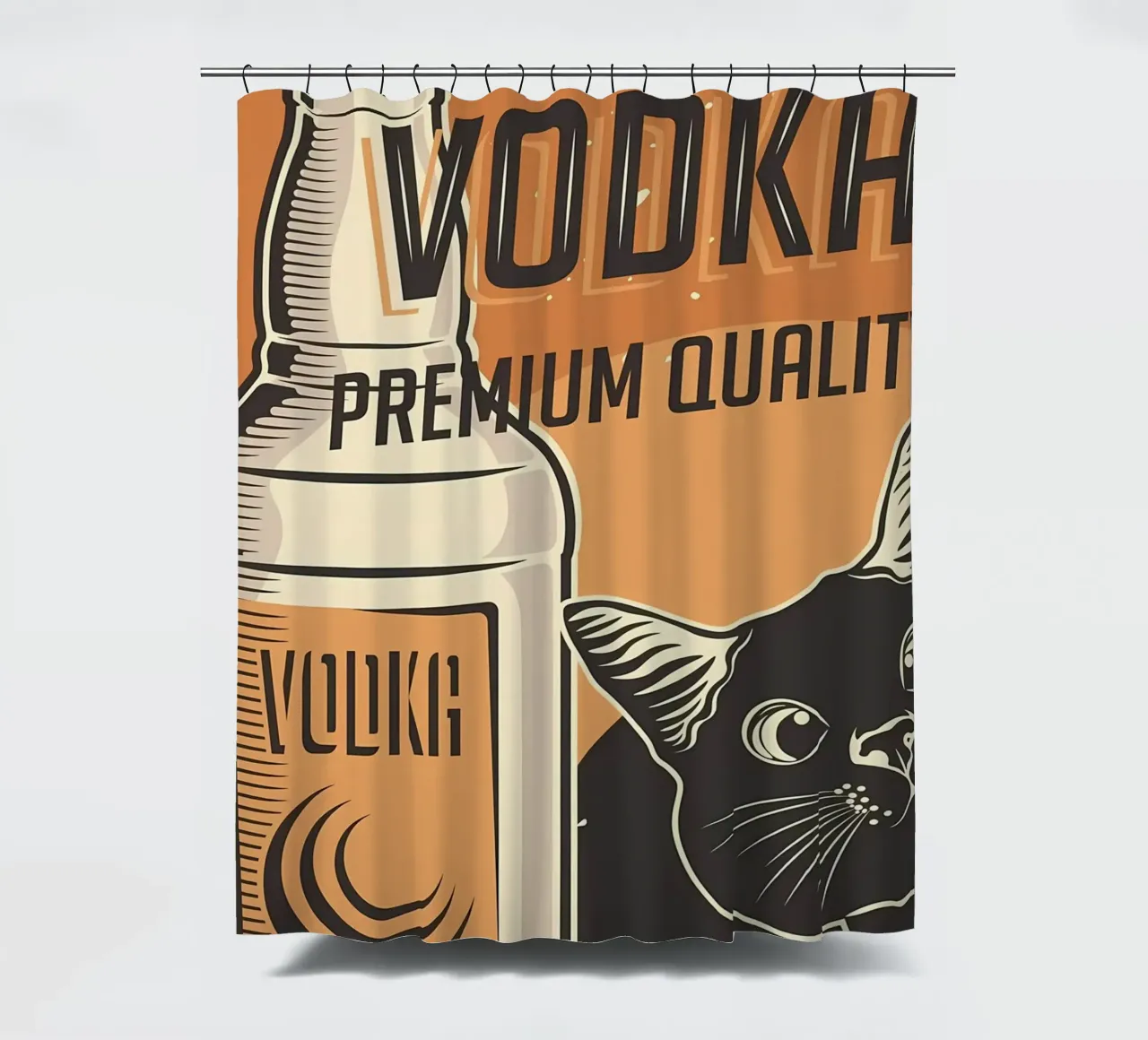 Gatto Vodka tenda da doccia da Monique A Hooper
