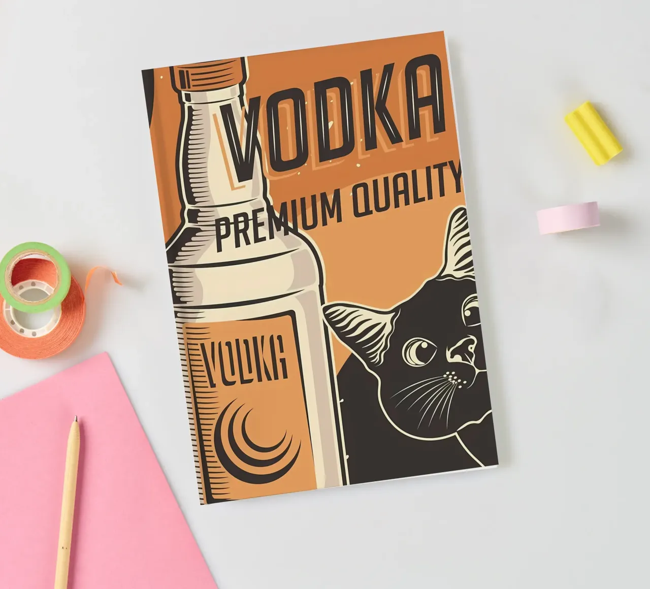 Vodka Cat notebook by Monique A Hooper
