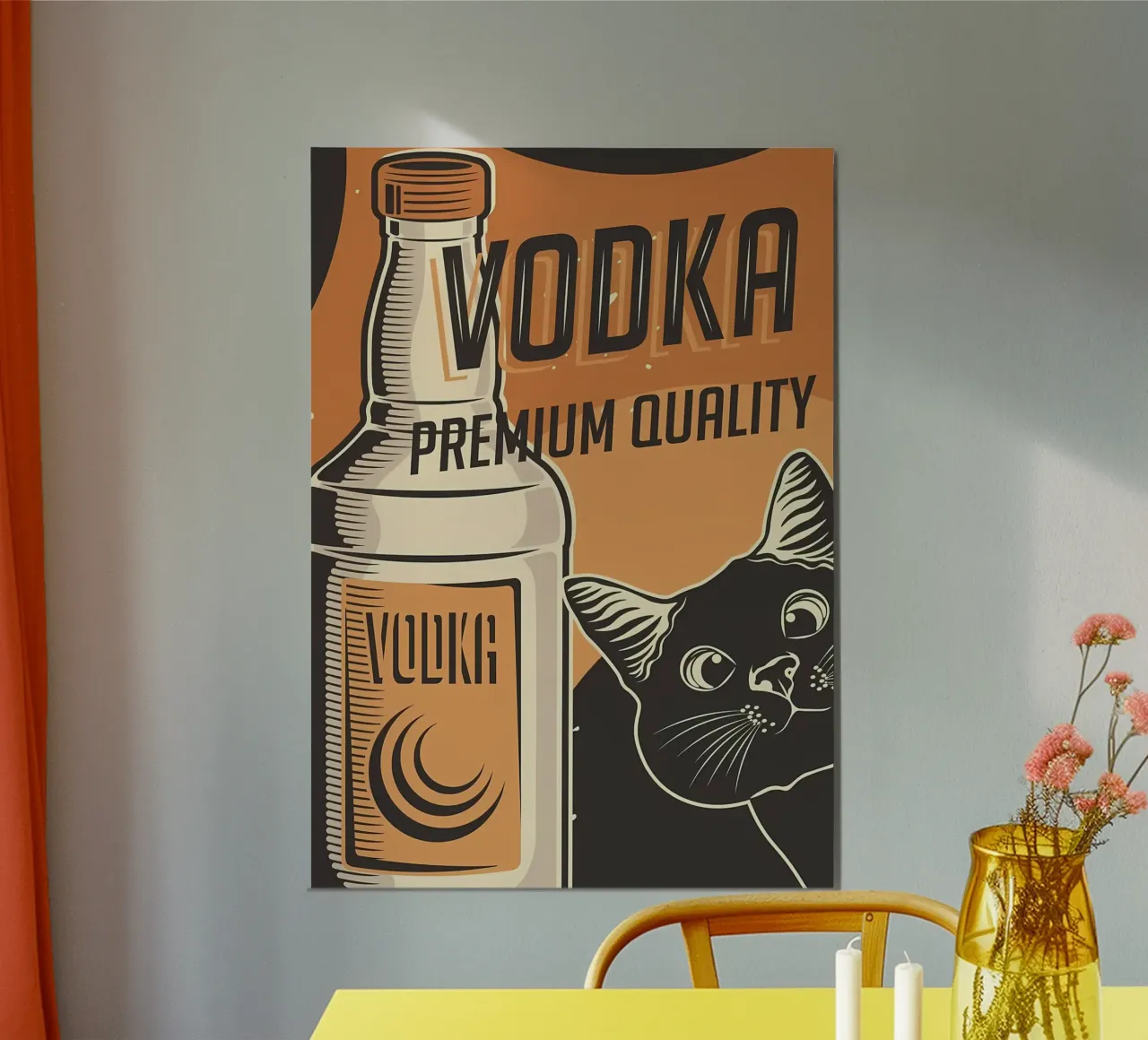 Gatto Vodka alluminio dibond da Monique A Hooper