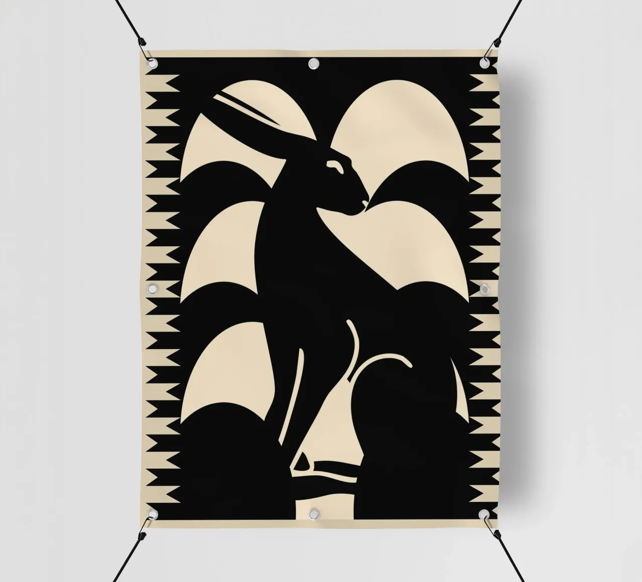 Coniglio minimalista telo in pvc da Gaite