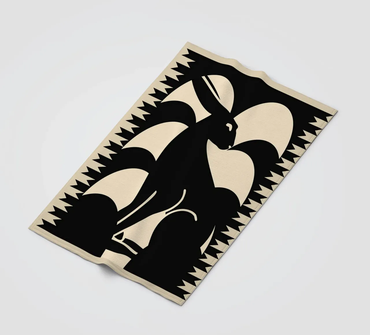 Coniglio minimalista coperta in pile da Gaite