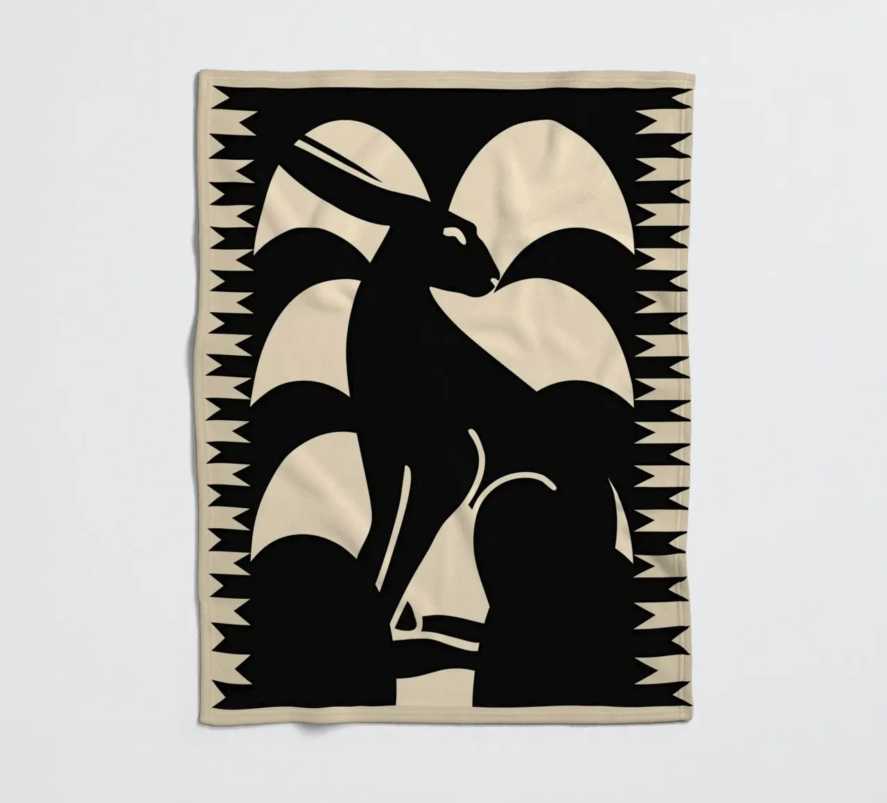 Coniglio minimalista coperta in pile da Gaite