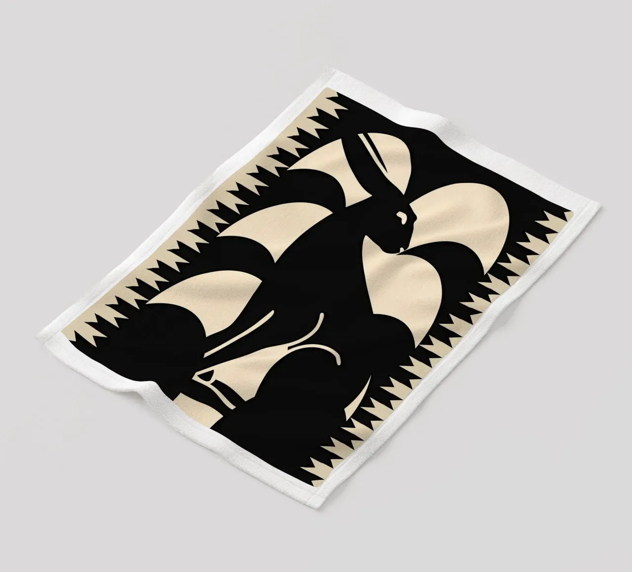 Coniglio minimalista coperta in pile da Gaite