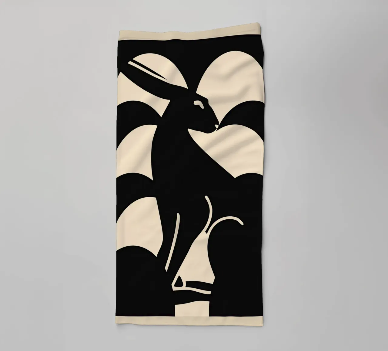 Minimalist Rabbit towel by Gaite