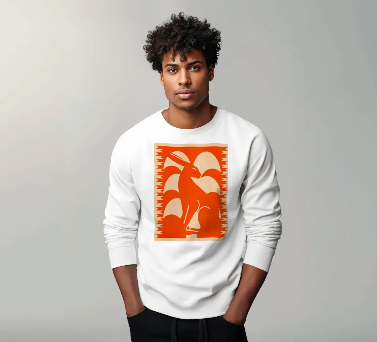 Minimalistisch Konijn 7 sweatshirt van Gaite
