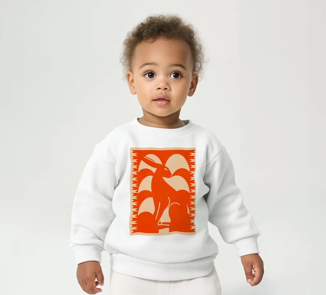 Minimalist Rabbit 7 baby sweatshirt by Gaite