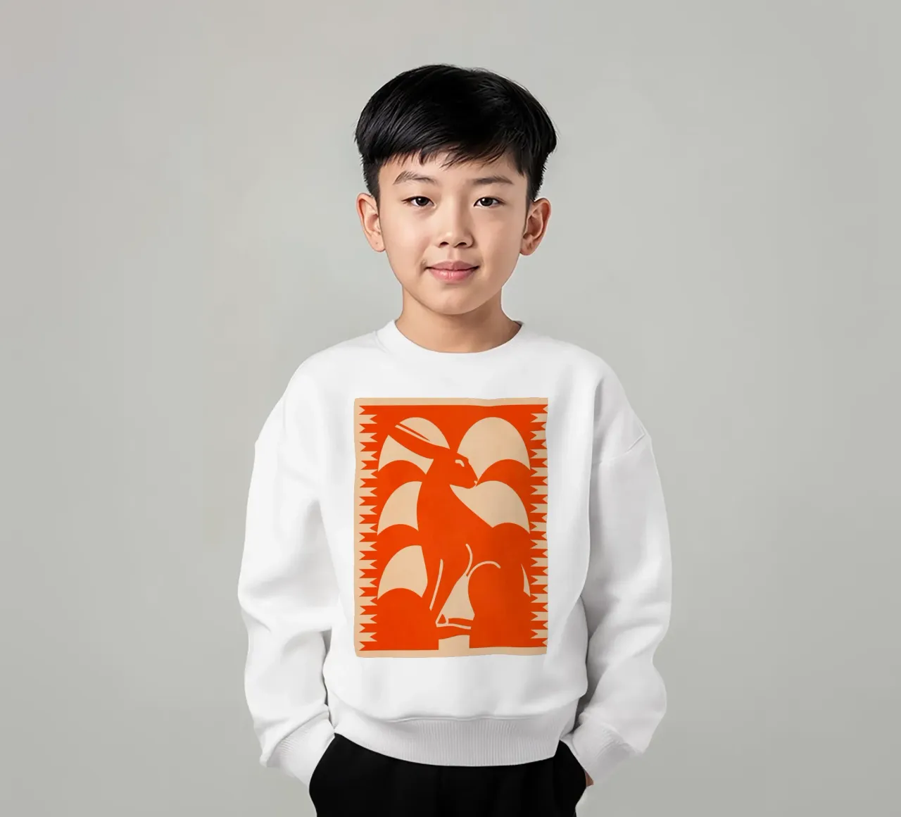 Coniglio minimalista 7 felpa bambino da Gaite
