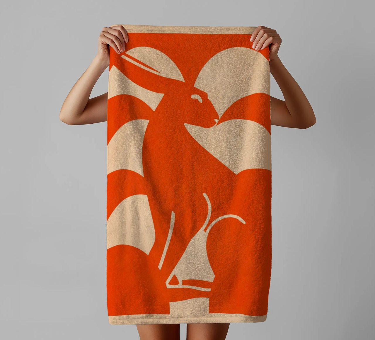 Minimalist Rabbit 7 towel by Gaite