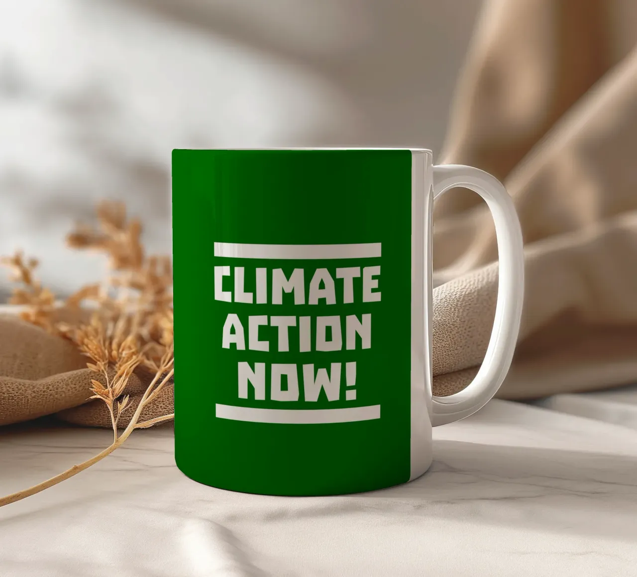 Climate action now tazza in ceramica da greencitiesmovement